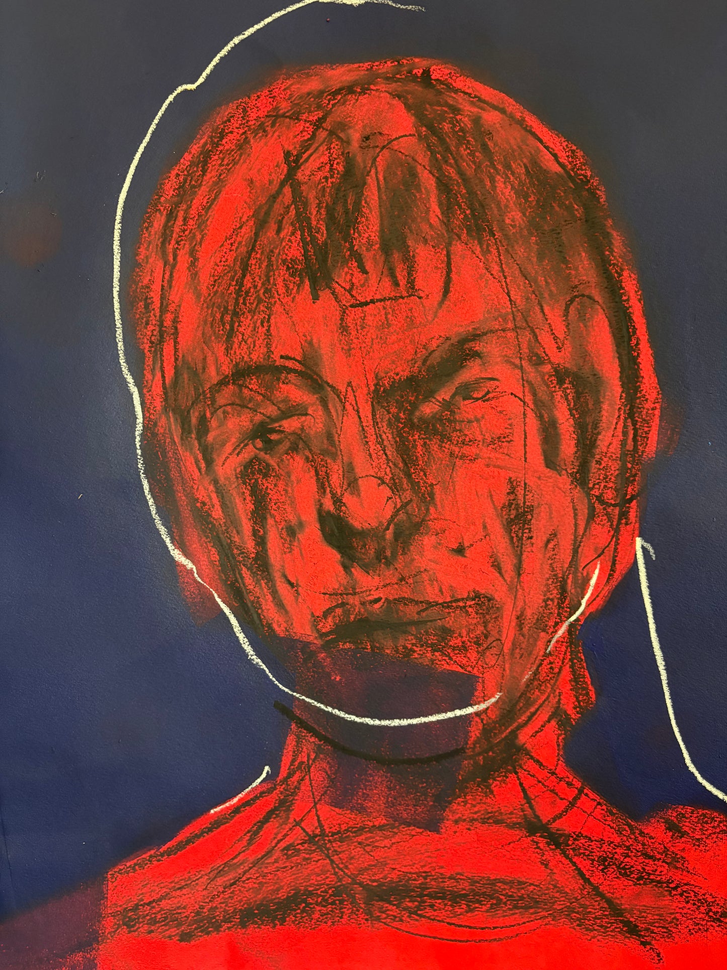 Red and blue portrait A1